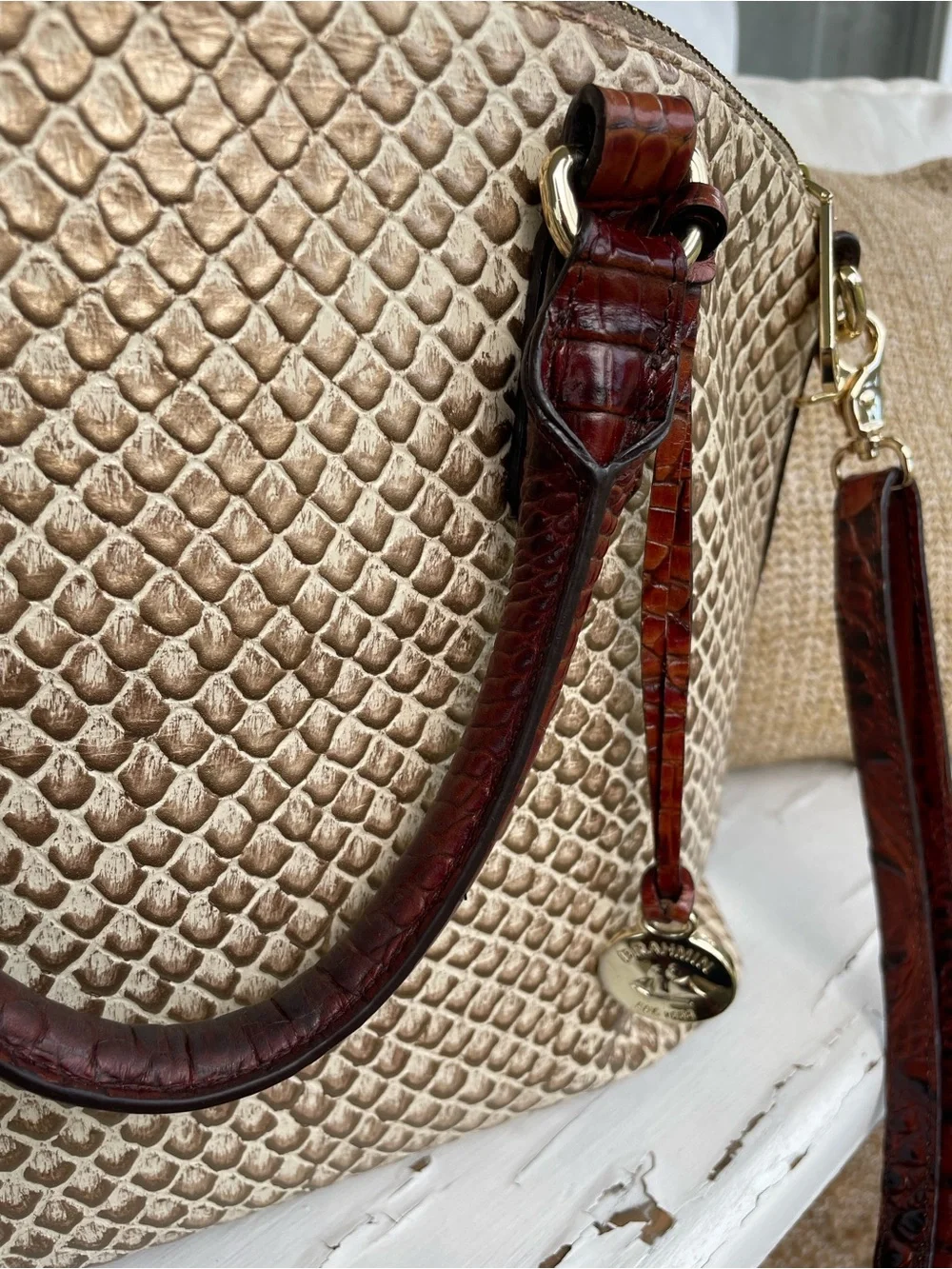 Brahmin crème rhodes